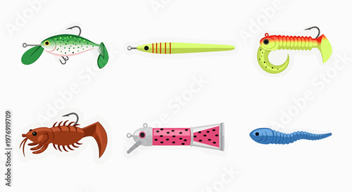 Colorful fishing lure toys for sale.