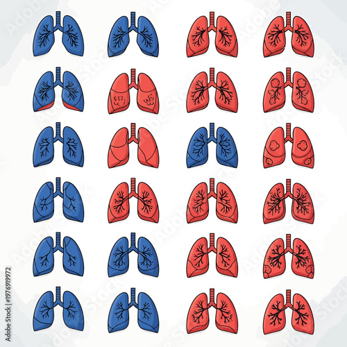 World Pulmonary Hypertension Day Hari Hipertensi Paru Sedunia Medical Lung Health Vector Illustration