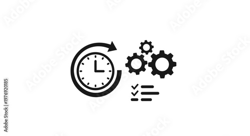 Conceptual illustration of time management, efficiency, and productivity.