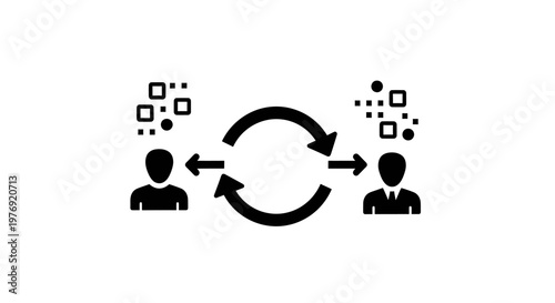 Conceptual Illustration of Information Exchange and Data Transfer.