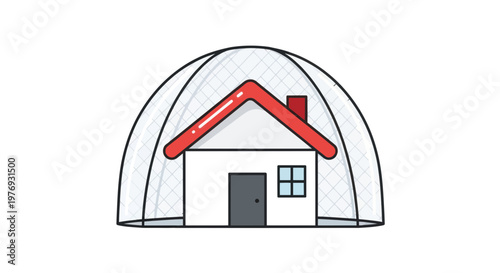Protected house, safe home, secure shelter, insulated building