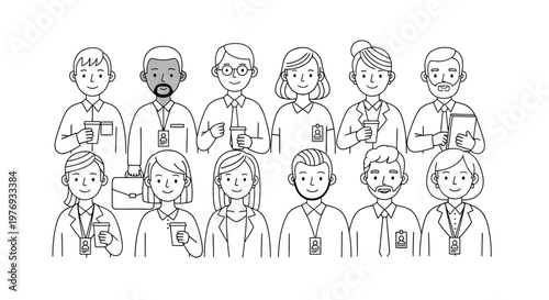 Diverse group of people with medical stethoscopes.