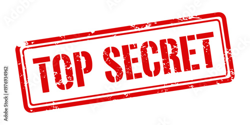 Top secret rubber stamp confidential classified information grunge style sign symbol security design