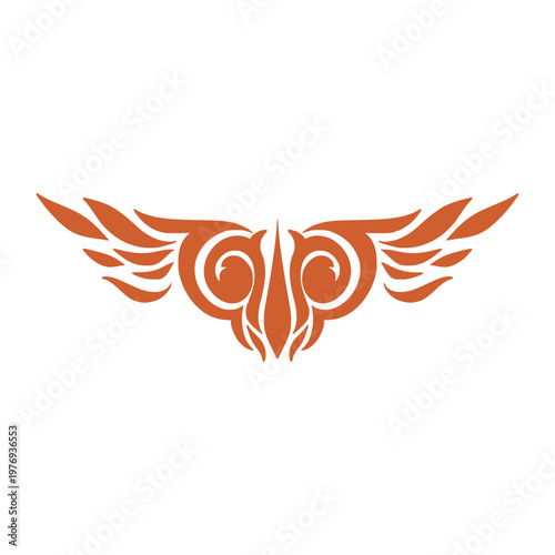 Wing Tribal Tattoo Element Decoration Ornamental Illustration 