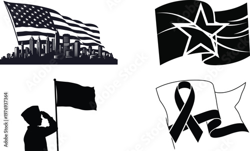 Patriotic symbols and remembrance a collage representing american pride respect and memorial day observance