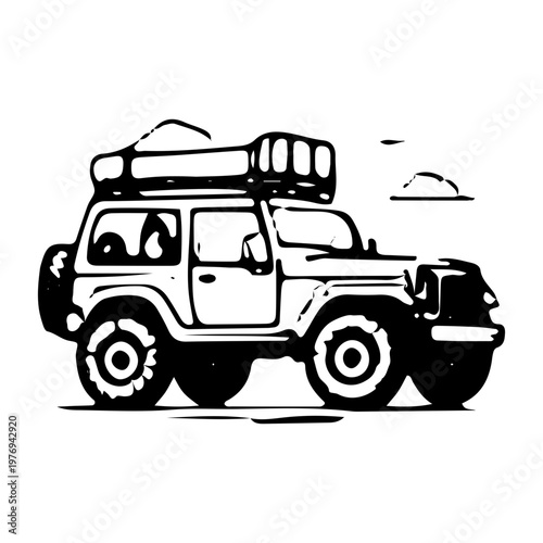 Offroad adventure vehicle vector illustration