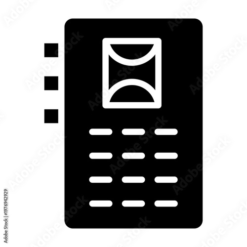 Billede på lærred Dictaphone Vector Glyph Icon Design