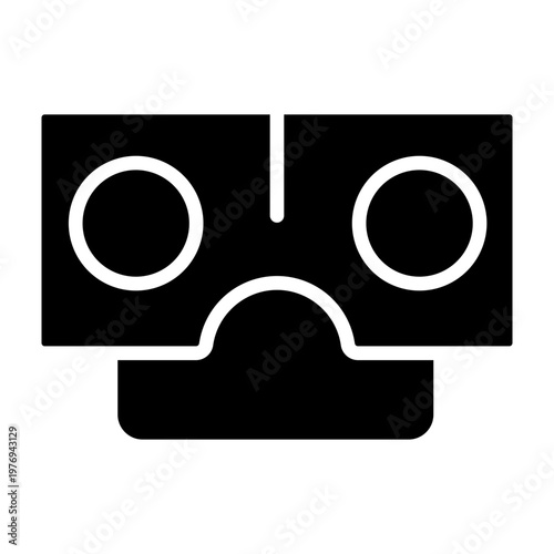 Stereoscope Vector Glyph Icon Design