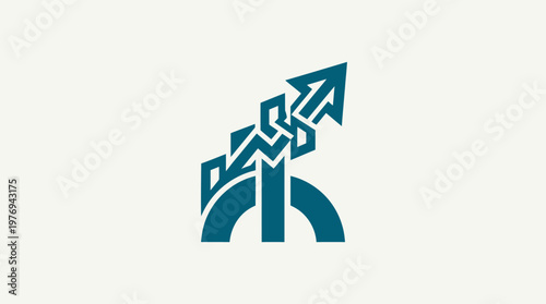 Abstract Logo Representing Growth and Progression