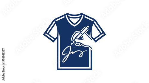 Icon of a Hand Signing a Jersey
