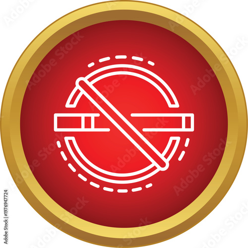 No smoking sign with a red circle and cigarette indicating a ban
