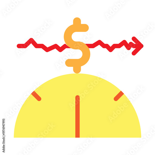 Economic Indicators Vector Glyph Icon Design