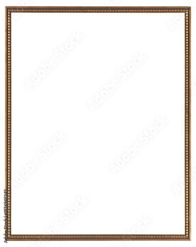 Bild auf Leinwand Narrow antique picture frame on a transparent background, in PNG format