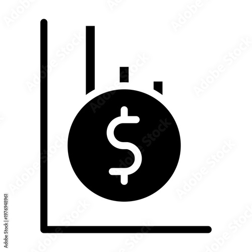 Financial Modeling Vector Glyph Icon Design