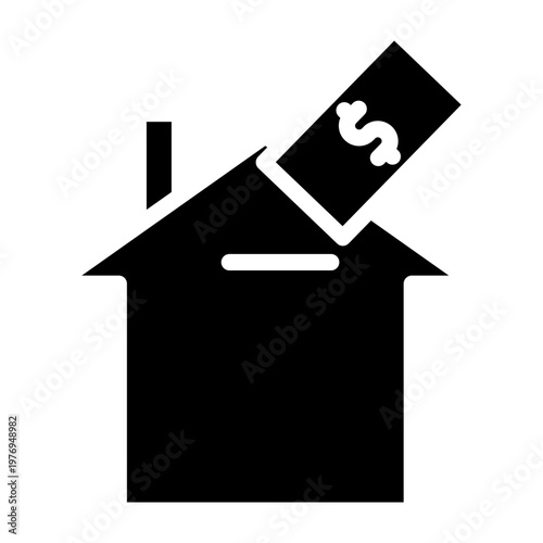 Real Estate Investment Vector Glyph Icon Design