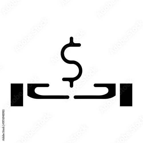 Mutual Funds Vector Glyph Icon Design