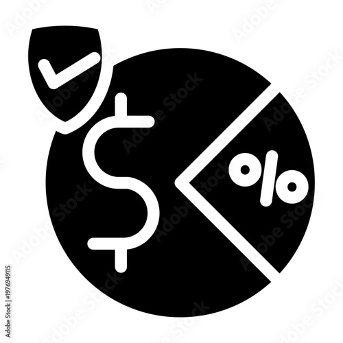 Dividend Policy Vector Glyph Icon Design