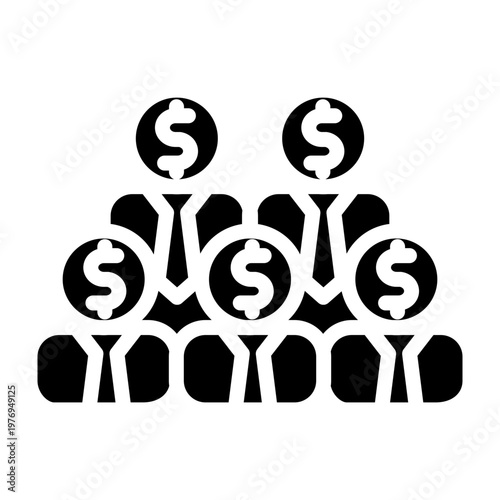 Crowdfunding Vector Glyph Icon Design