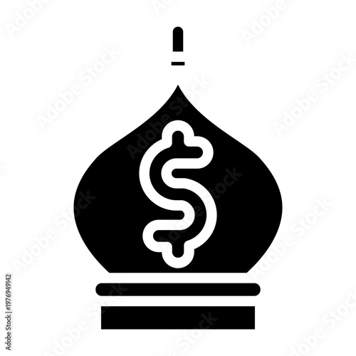 Islamic Finance Vector Glyph Icon Design