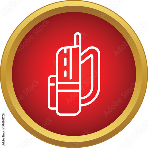 Backpack line icon showing design for carrying belongings