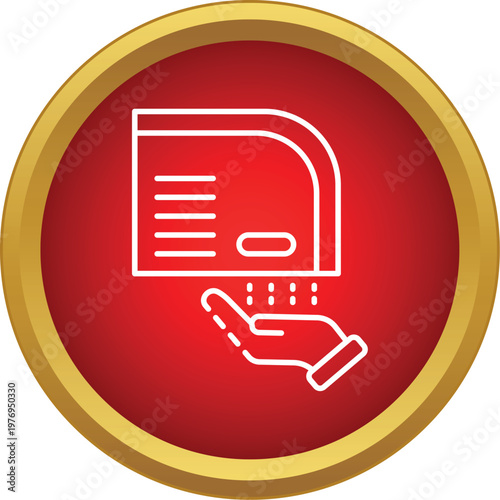 Hand dryer providing air for drying wet hands in a public toilet