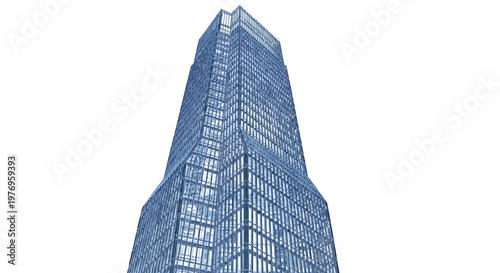 Modern Hong Kong Skyscraper Office Buildings in Downtown Cityscape