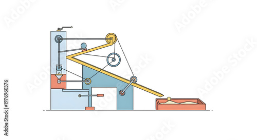 Complex and over-engineered mechanical machine designed for a simple task