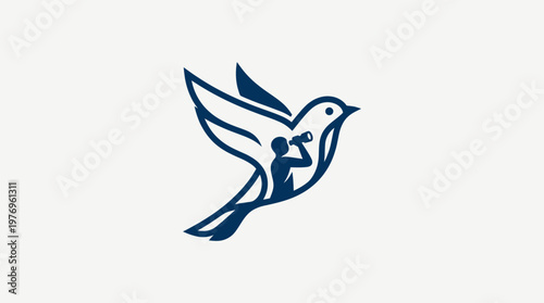 Bird of Freedom with Visionary Silhouette