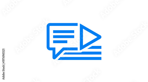 Chat Bubble With Play Button Icon