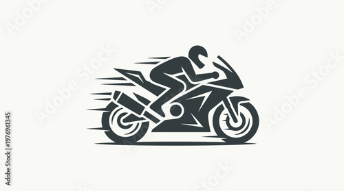 Motorcycle Rider In Motion