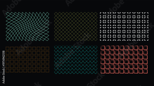 Collection of various geometric patterns and shapes in different colors