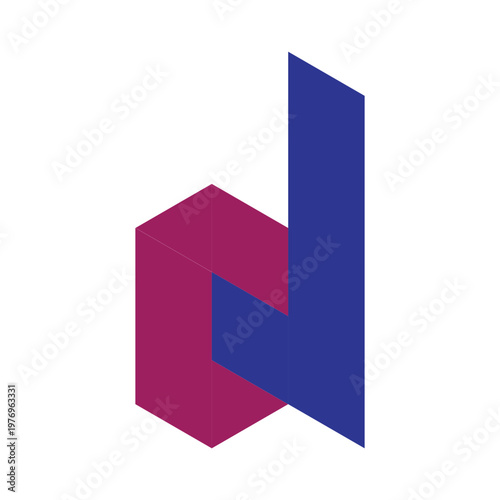 Free Download D company vector logo sign and symbol design. Vector abstract design elements. Color letters. Line art. Modern abstract design shapes on white background. - GFXLoad
