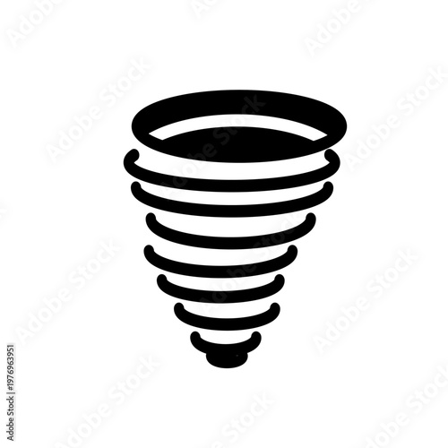 Tornado vector icon. Vector graphic, not Artificial Intelligence, logo illustration. Replaceable vector design.