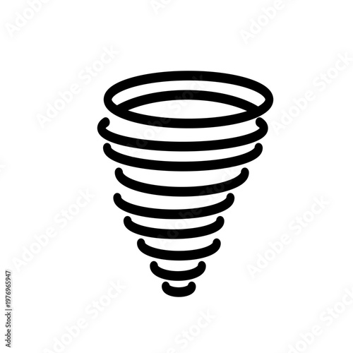 Tornado vector icon. Vector graphic, not Artificial Intelligence, logo illustration. Replaceable vector design.