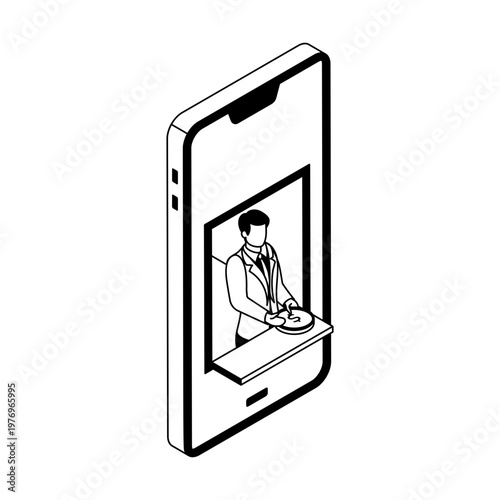 Icon depicting an instant loan in isometric style
