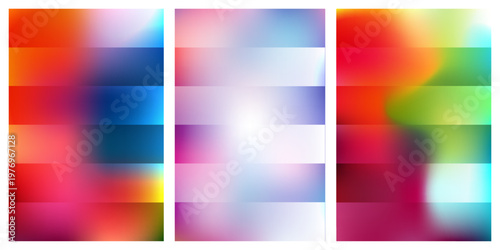 Vibrant heatmap visualizations showing gradient temperature distributions Vector