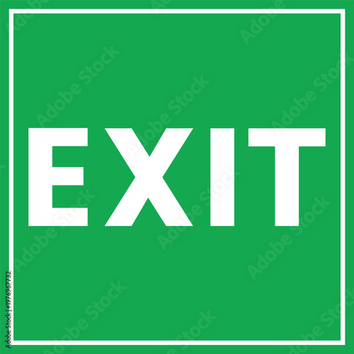 Exit sign icon. Emergency exit sign. Vector design.