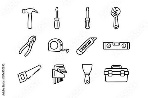 Knife simple flathead vector tool key icon pliers utility hand generation image