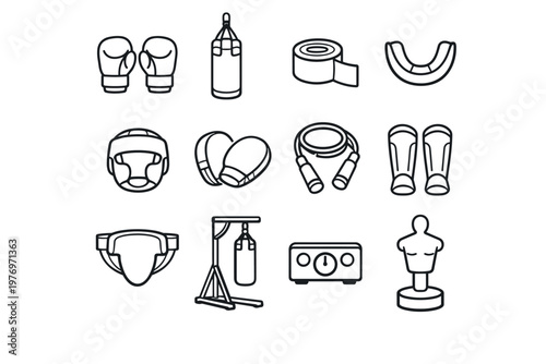 Vector helmet generation device image bag icon rope pads heavy wraps simple