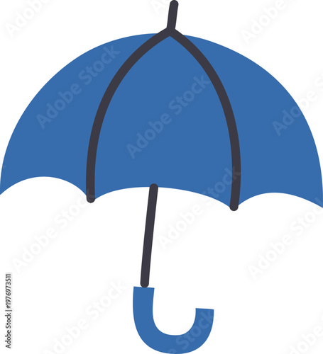 開いた傘のイラスト