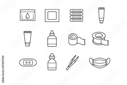 Simple dispenser ointment closure image mask antiseptic vector burn tube icon wound