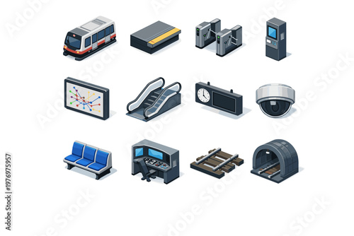 Generation track dome image rail vector underground simple conductor machine icon passenger