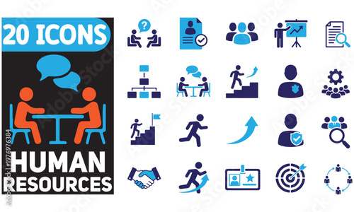  Human Resources Icons Pack, HR Icons Set, Business & Team Management Icons
