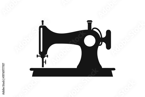 sewing machine icon silhouette, Sewing machine vector illustration