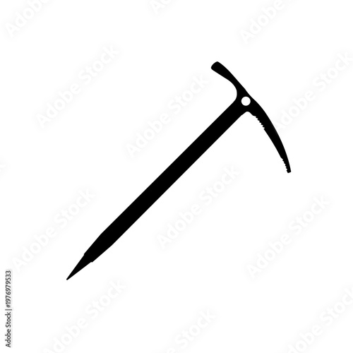 Ice axe silhouette - vector illustration