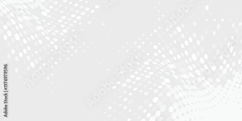 Dot white gray wave light technology texture background. Abstract big data digital concept.