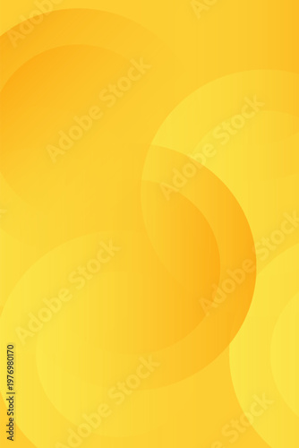Abstract Yellow Background with Overlapping Circular Shapes and Soft Gradient Layers. Vector Illustration