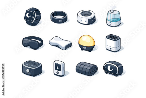 Icon humidifier air simple image purifier clock monitoring cover generation noise alarm