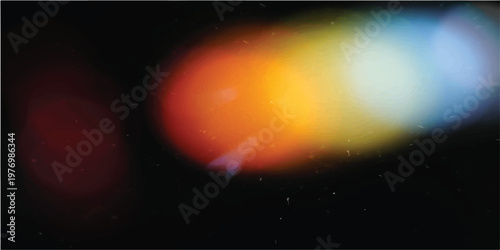 A vibrant abstract space background features a glowing solar explosion of orange and red flames with bright star flares and hot energy motion textures