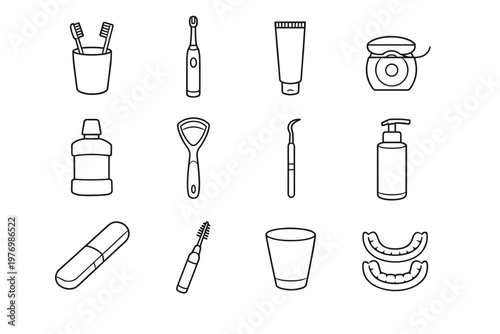 Dispenser dental electric icon simple toothpaste cup holder generation image toothbrush teeth